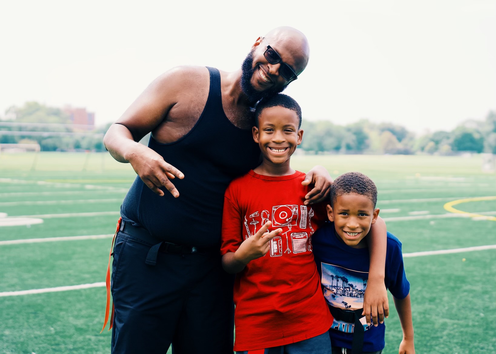 Adult with children at AGC event